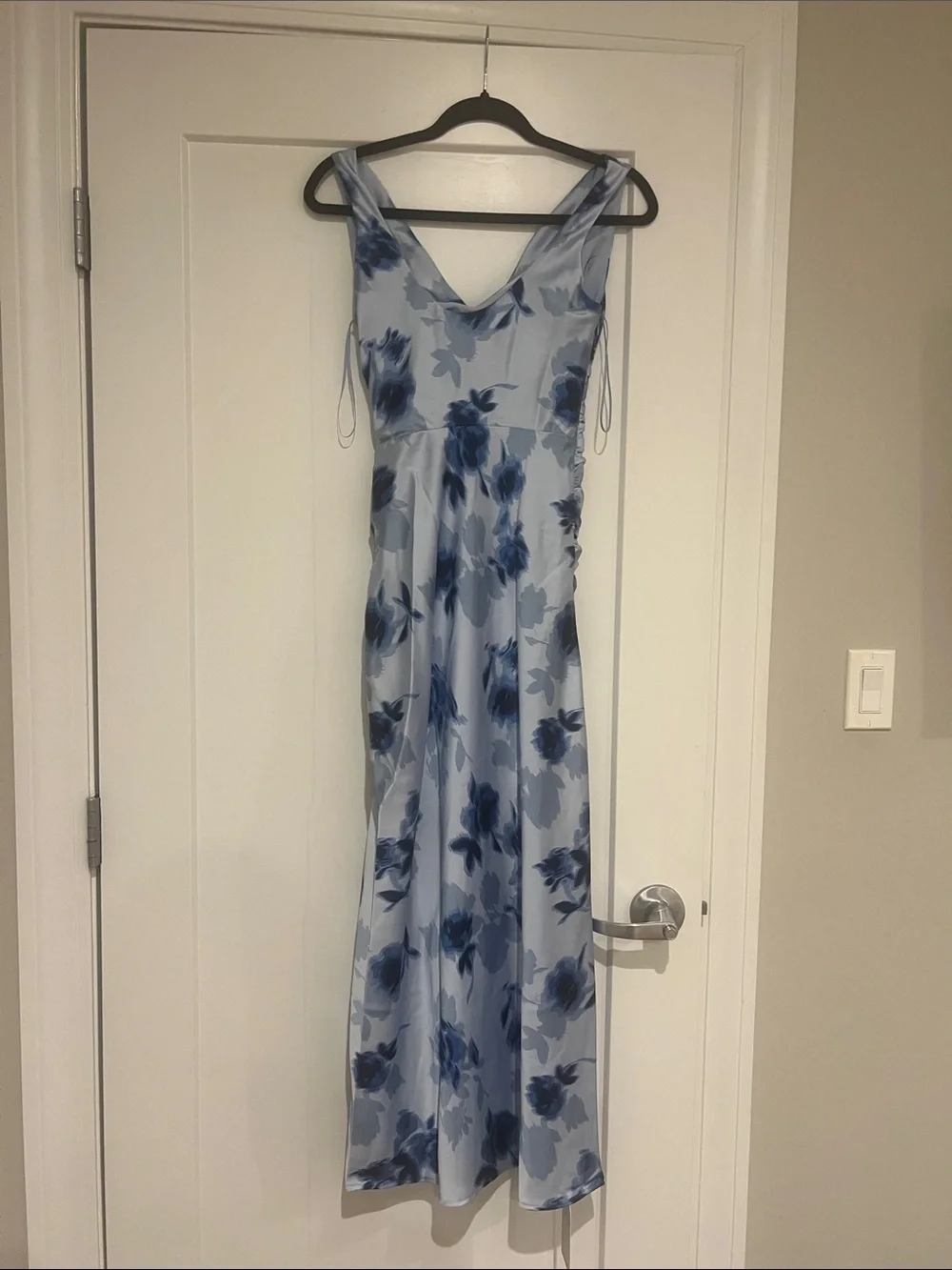 Abercrombie & Fitch Light Blue Floral Cowl Maxi Dress